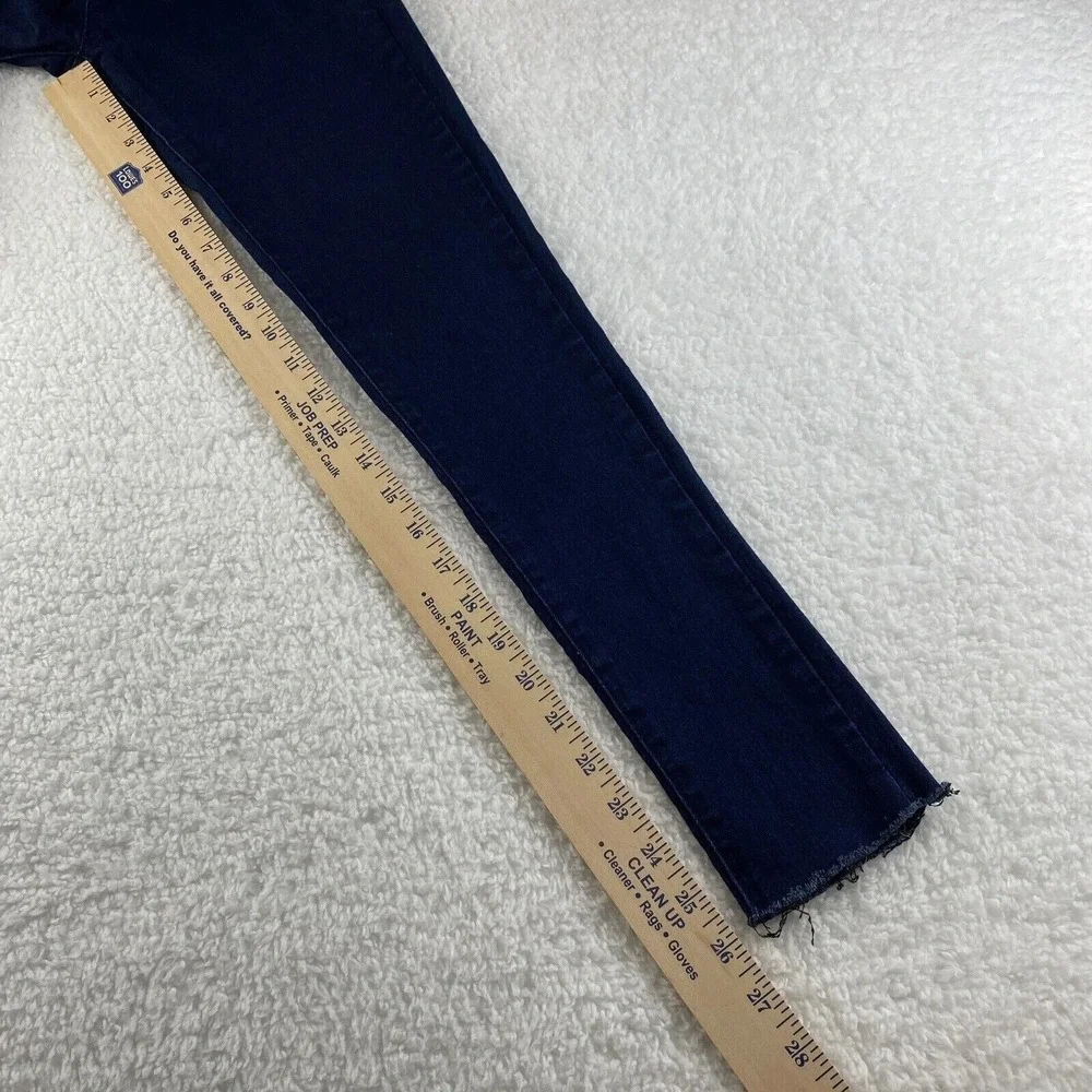 Free People Jeans Jeggings Women 26 Dark Wash Stretch Denim Mid Rise Raw Hem